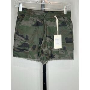 LTJ Letter to Juliet Camo Cargo Shorts XS NWT Drawstring Waist